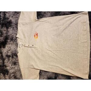 Men's OOFCC Car T Shirt Half Button Medium Vintage Y2k